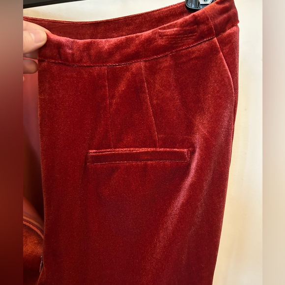 Yumi Kim. City Slicker Velvet Pants. Brick Velour. Medium - Picture 7 of 15